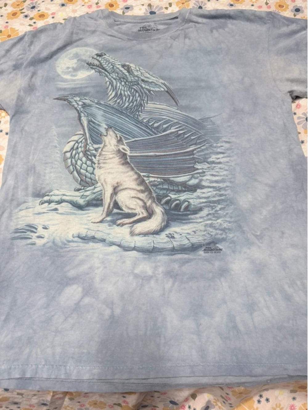 The Mountain Dragon & Wolf Graphic T-Shirt 2XL 1138